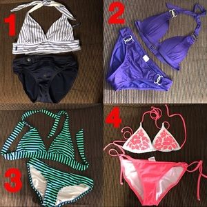 ❌SOLD❌4 pairs of 2-piece bathing suits